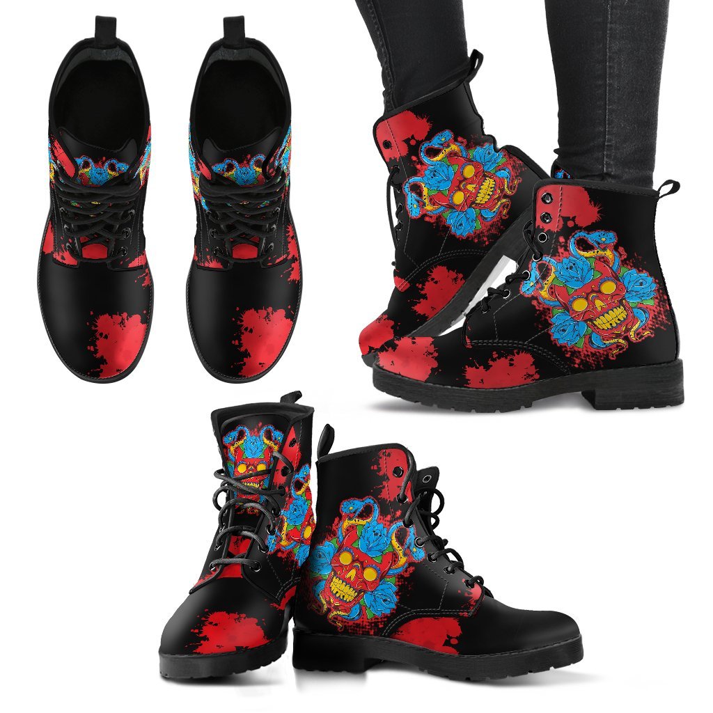 Skull Splatter Women's Boots-grizzshop