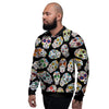 Skull Sugar Print Pattern Men's Bomber Jacket-grizzshop