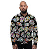 Skull Sugar Print Pattern Men's Bomber Jacket-grizzshop