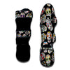 Skull Sugar Print Pattern Muay Thai Shin Guards-grizzshop