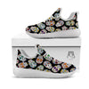 Skull Sugar Print Pattern White Athletic Shoes-grizzshop