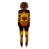 Skull Three Flaming Print Women's Pajamas-grizzshop