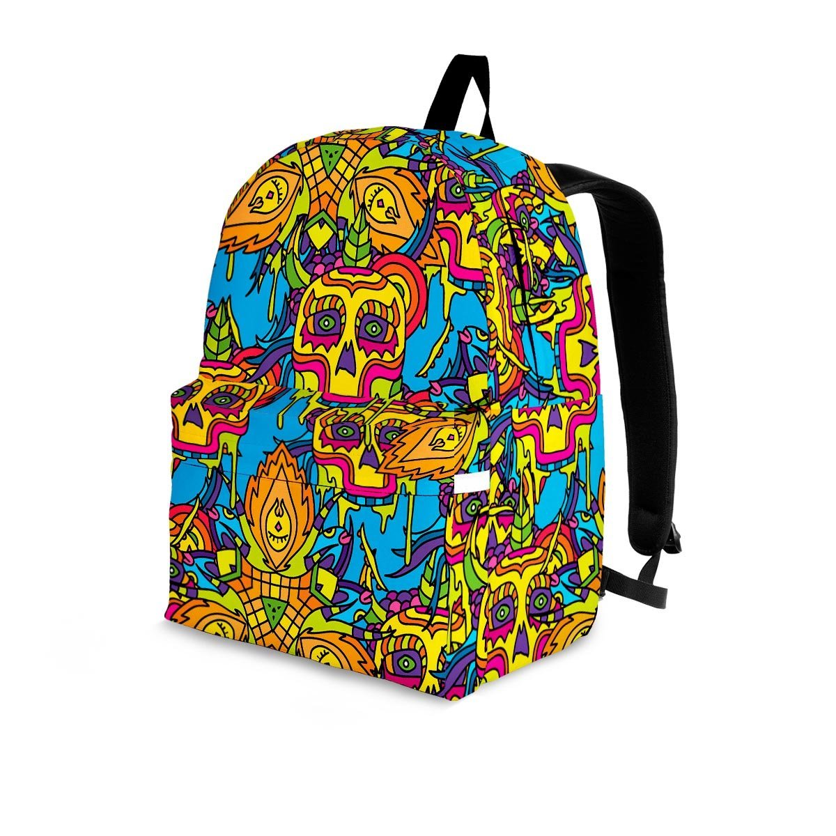 Skull Trippy Psychedelic Backpack-grizzshop