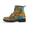 Skull Trippy Psychedelic Men's Boots-grizzshop