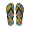 Skull Trippy Psychedelic Men's Flip Flops-grizzshop