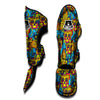 Skull Trippy Psychedelic Muay Thai Shin Guard-grizzshop