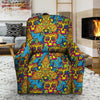 Skull Trippy Psychedelic Recliner Cover-grizzshop