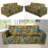 Skull Trippy Psychedelic Sofa Cover-grizzshop