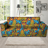 Skull Trippy Psychedelic Sofa Cover-grizzshop