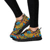 Skull Trippy Psychedelic Women's Sneakers-grizzshop