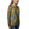 Skull Trippy Psychedelic Women's Sweatshirt-grizzshop