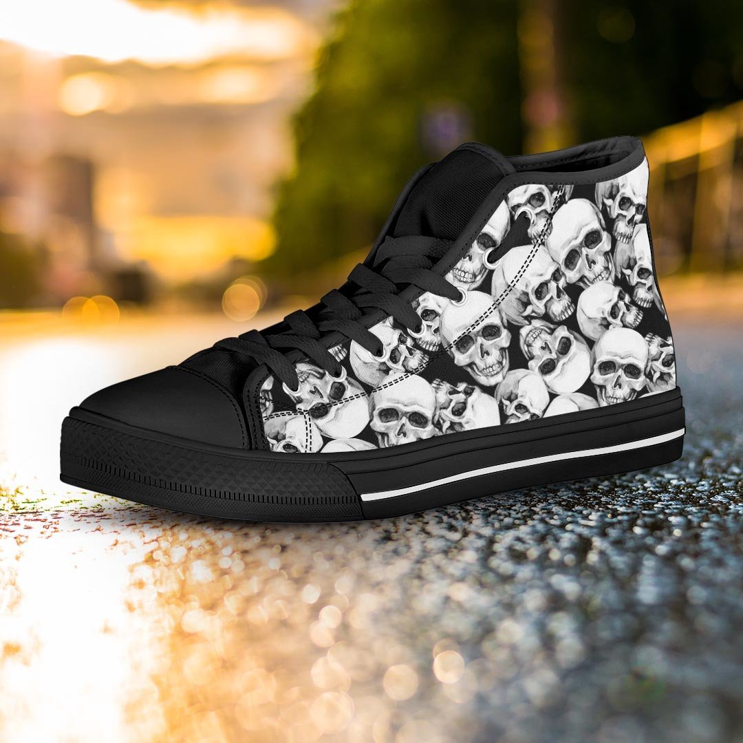 Skull Women's High Top Shoes-grizzshop