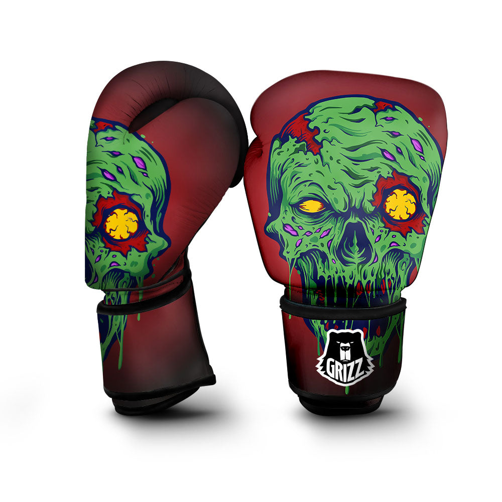 Skull Zombie Scary Horror Print Boxing Gloves-grizzshop