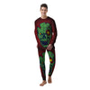 Skull Zombie Scary Horror Print Men's Pajamas-grizzshop