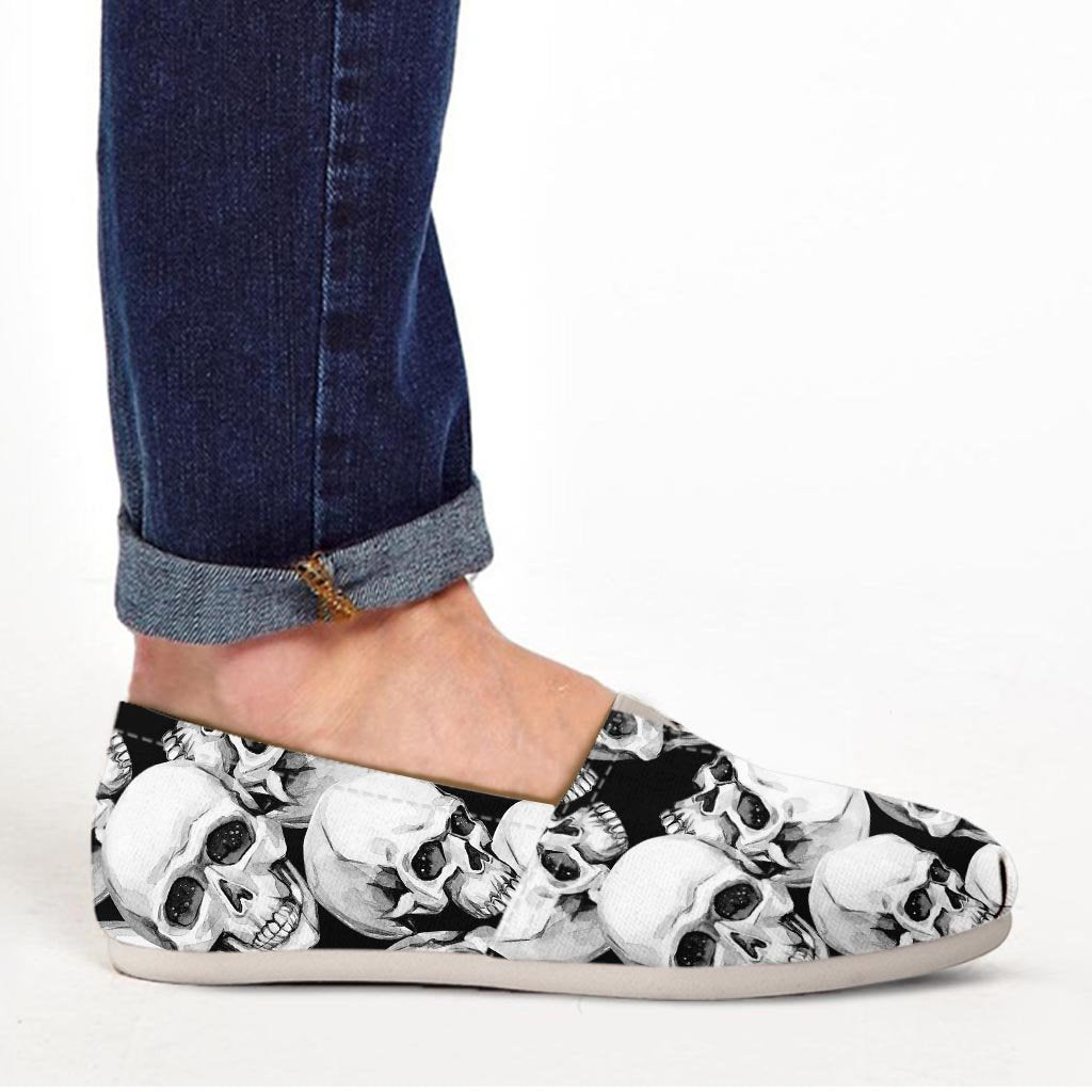 Skull Canvas Shoes-grizzshop