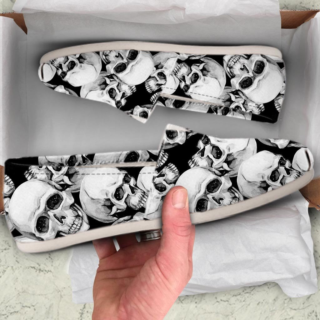 Skull Canvas Shoes-grizzshop