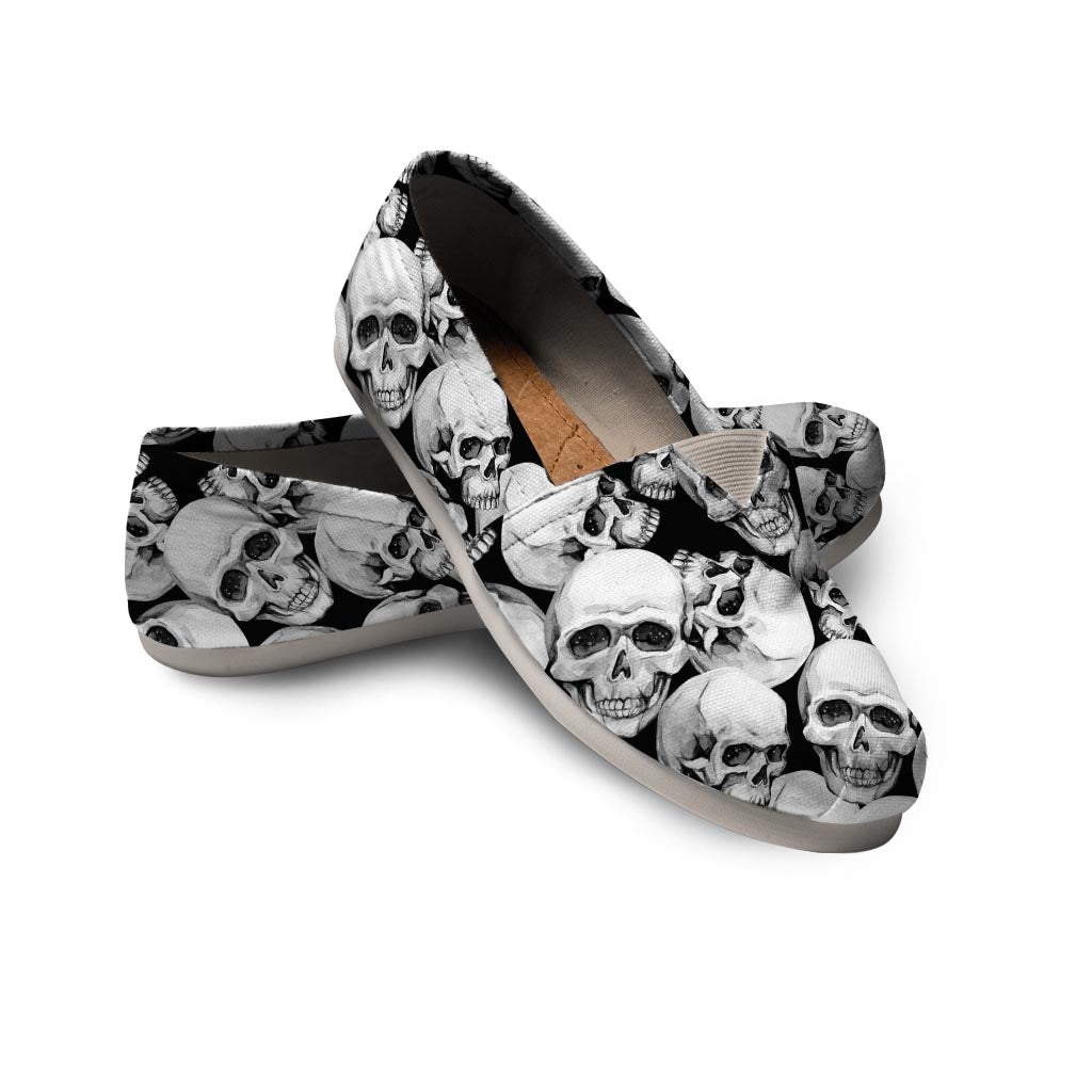 Skull Canvas Shoes-grizzshop