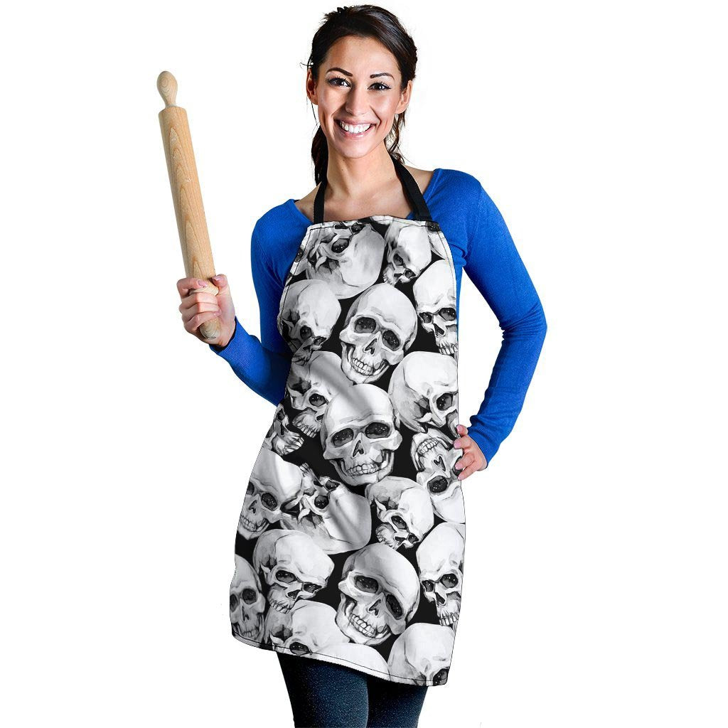 Skull Women's Apron-grizzshop