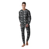 Skulls in Viking Helmets Print Pattern Men's Pajamas-grizzshop