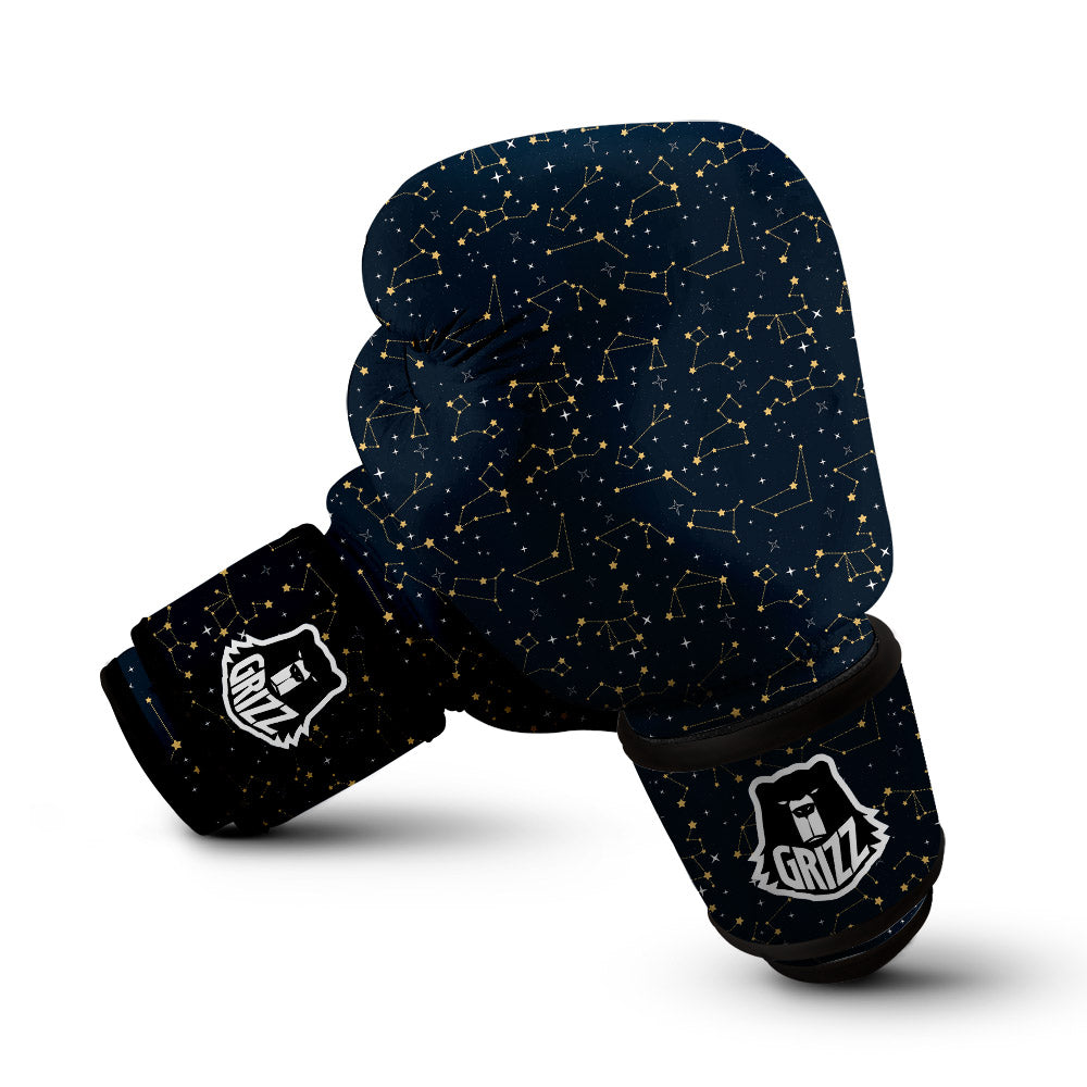 Sky Map Constellation Print Pattern Boxing Gloves-grizzshop
