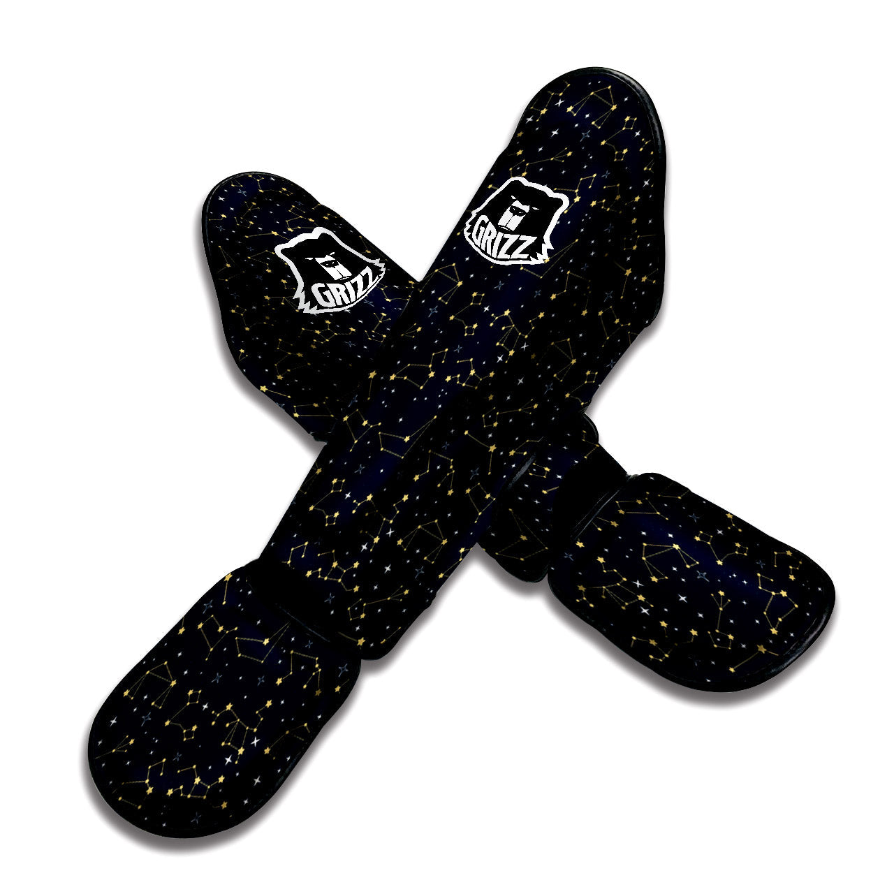 Sky Map Constellation Print Pattern Muay Thai Shin Guards-grizzshop