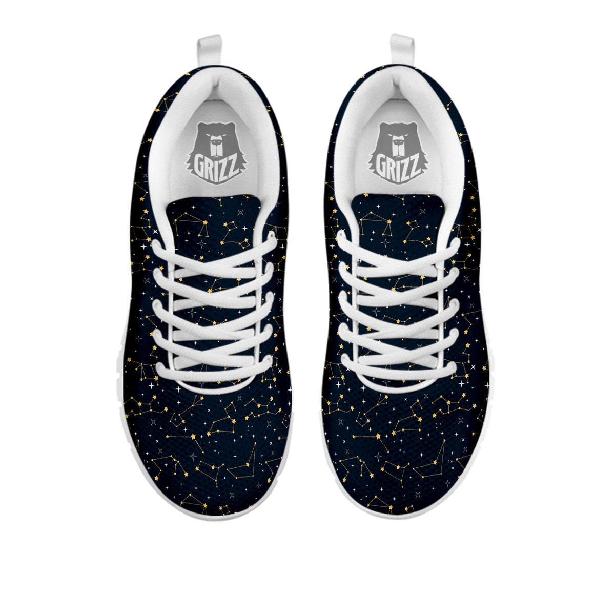 Sky Map Constellation Print Pattern White Sneaker-grizzshop
