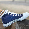 Sky Map Constellation Print White High Top Shoes-grizzshop
