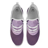 Sky Purple And Full Moon Print White Athletic Shoes-grizzshop