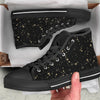 Sky Star Print Pattern Black High Top Shoes-grizzshop