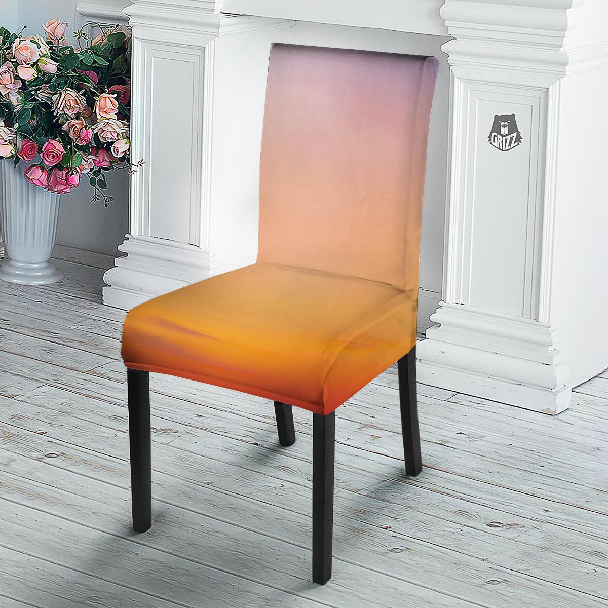 Sky Sunrise Print Dining Chair Slipcover-grizzshop