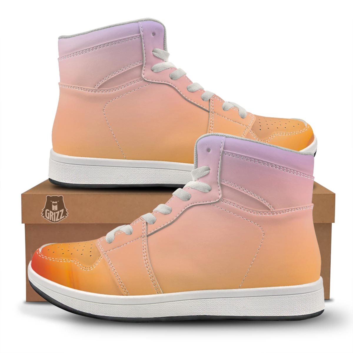 Sky Sunrise Print High Top Sneakers-grizzshop