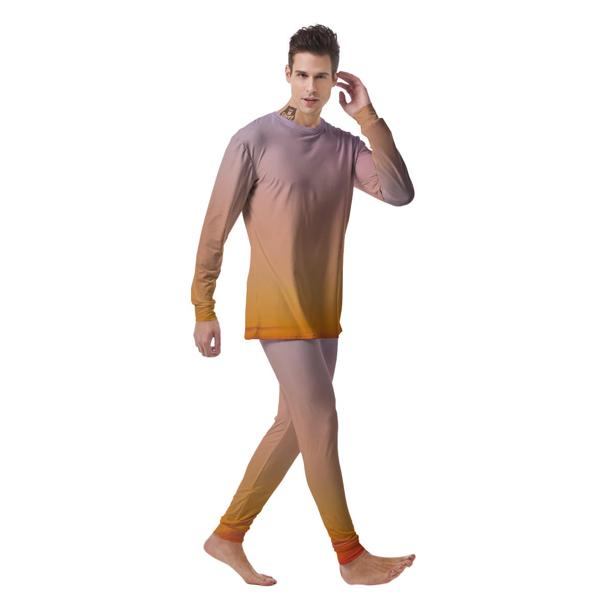 Sky Sunrise Print Men's Pajamas-grizzshop