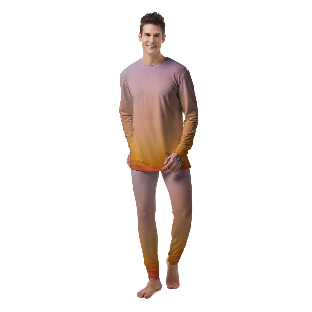 Sky Sunrise Print Men's Pajamas-grizzshop