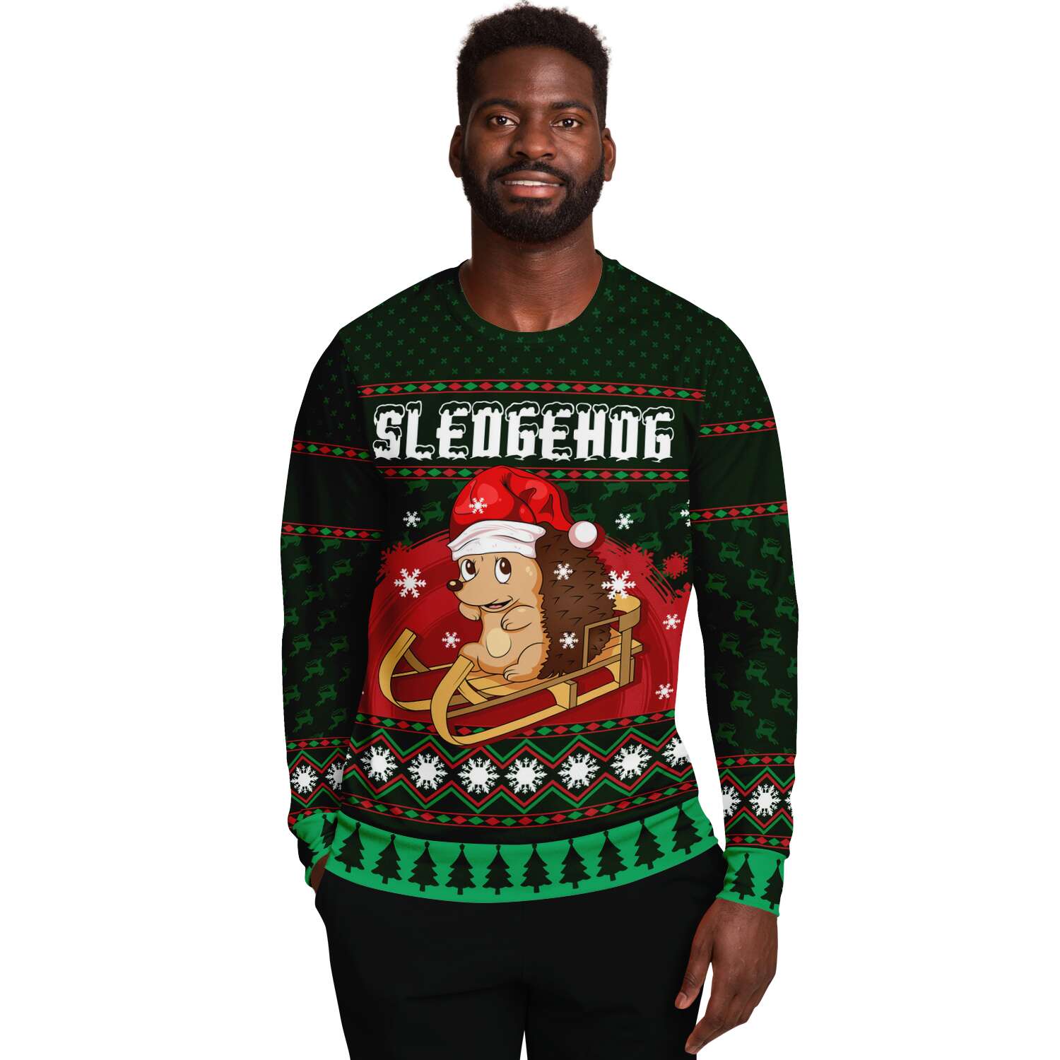 Sledgehog Ugly Christmas Sweater-grizzshop