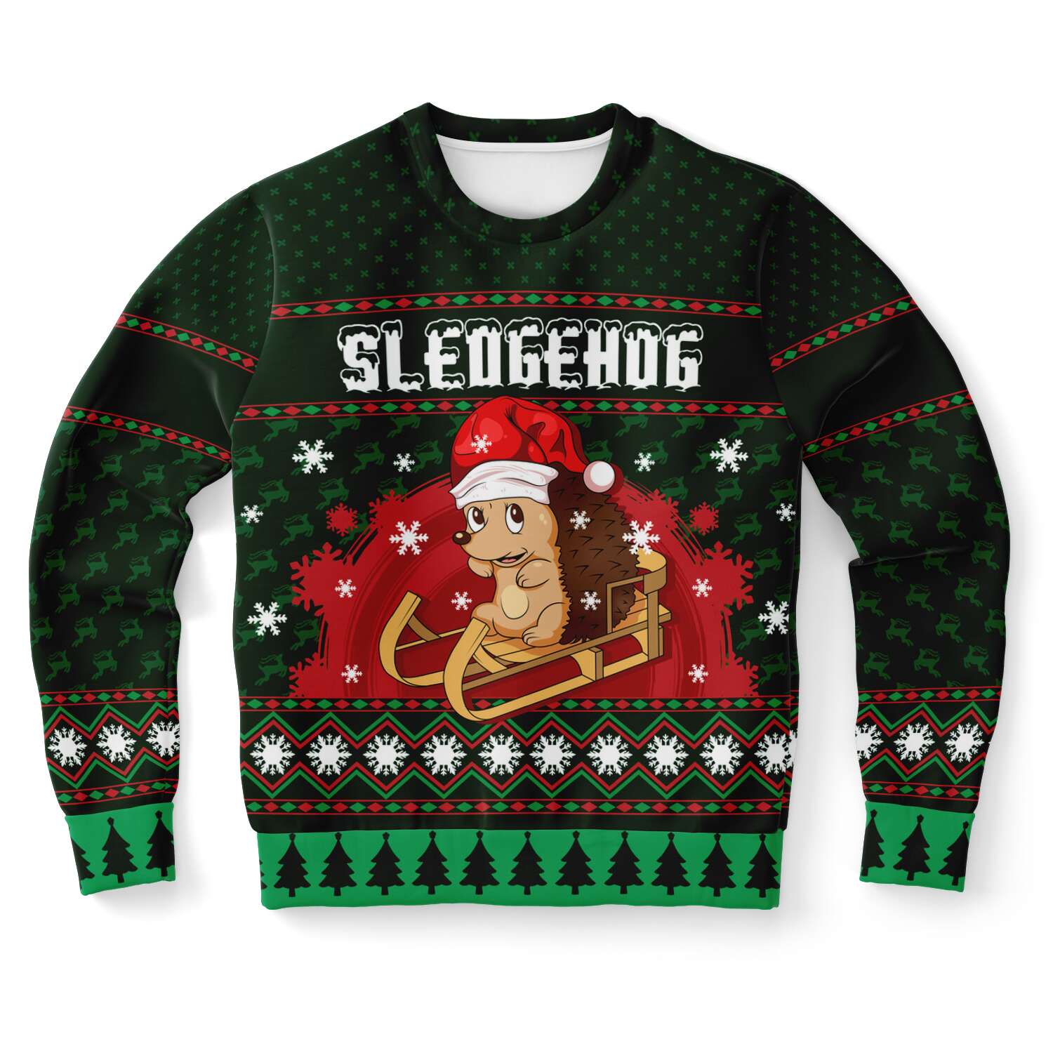 Sledgehog Ugly Christmas Sweater-grizzshop