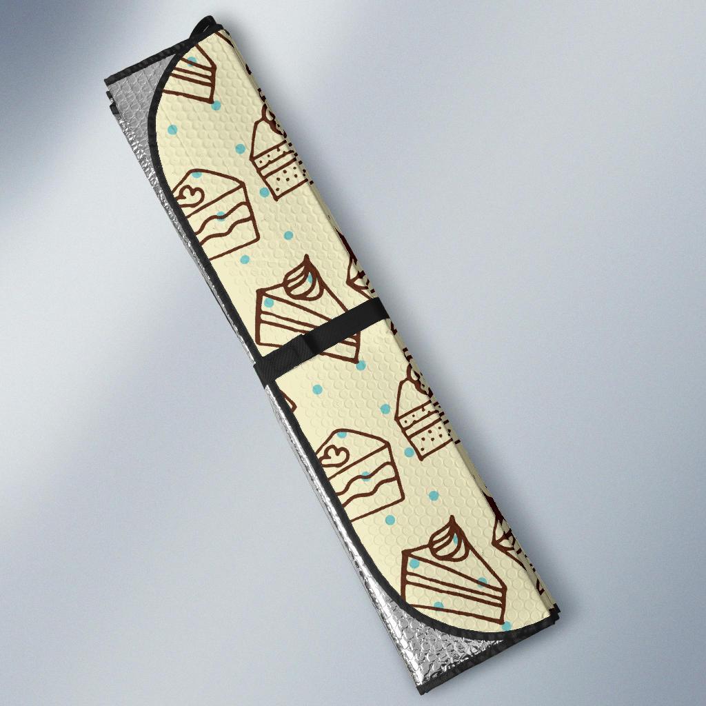 Slice Cake Pattern Print Car Sun Shade-grizzshop