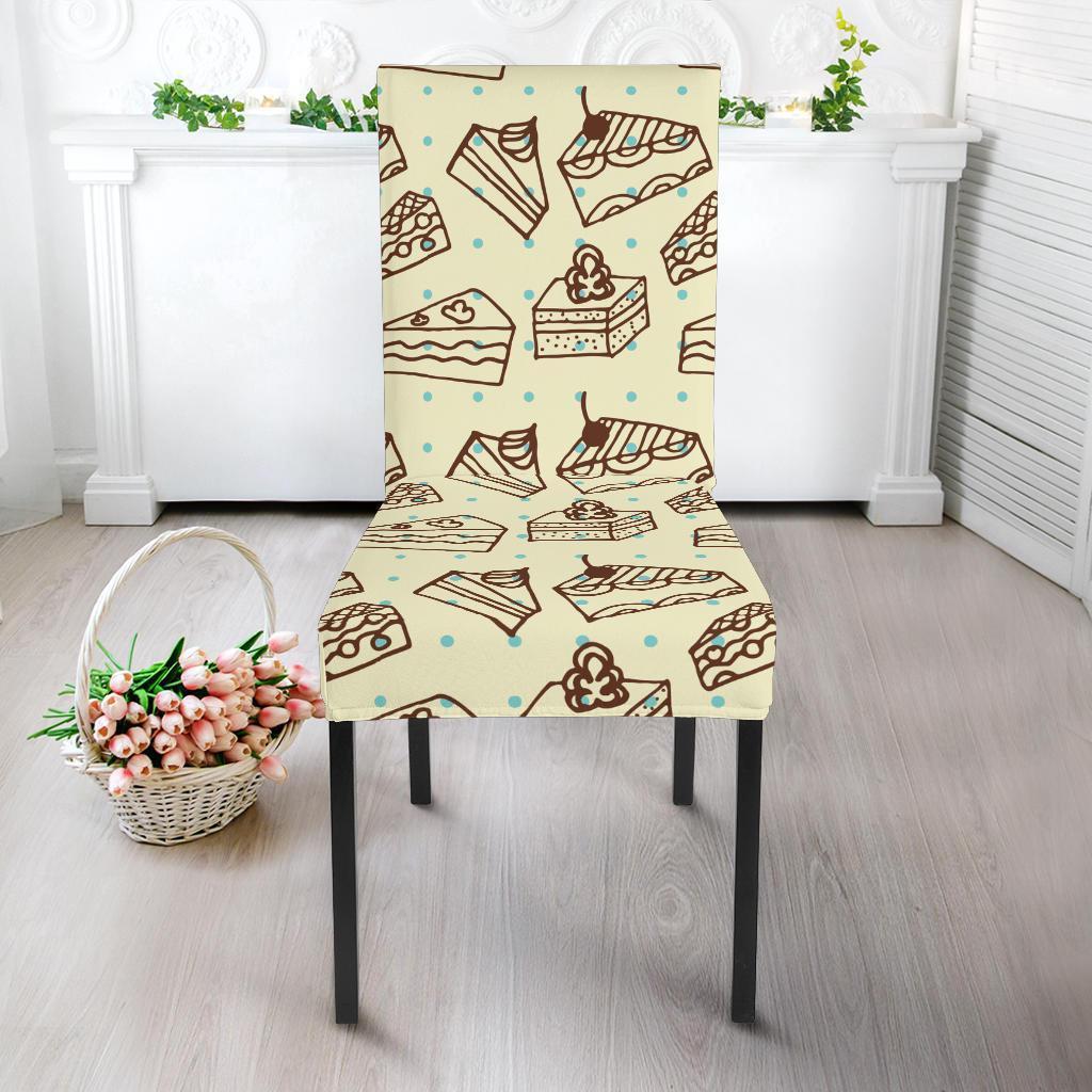 Slice Cake Pattern Print Chair Cover-grizzshop