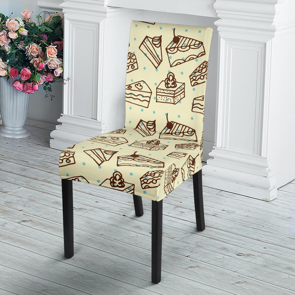 Slice Cake Pattern Print Chair Cover-grizzshop