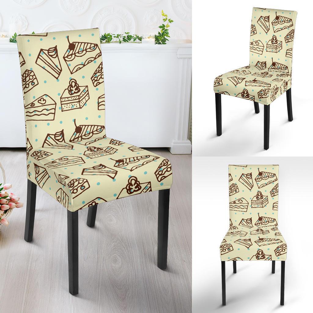 Slice Cake Pattern Print Chair Cover-grizzshop