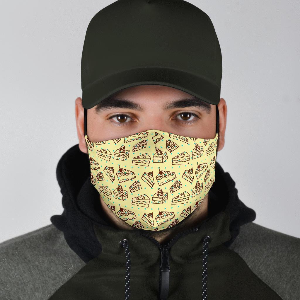 Slice Cake Pattern Print Face Mask-grizzshop