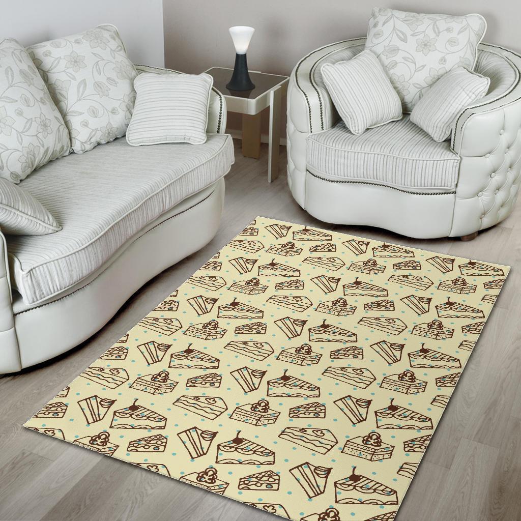 Slice Cake Pattern Print Floor Mat-grizzshop