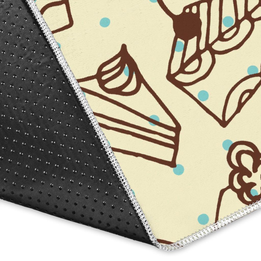 Slice Cake Pattern Print Floor Mat-grizzshop