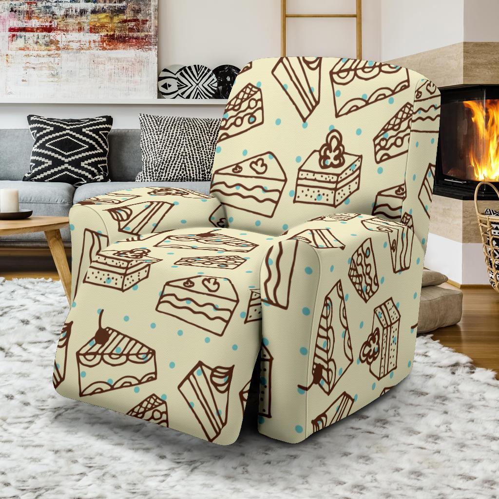 Slice Cake Pattern Print Recliner Cover-grizzshop