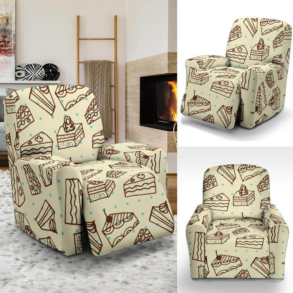 Slice Cake Pattern Print Recliner Cover-grizzshop