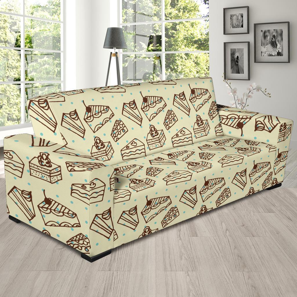 Slice Cake Pattern Print Sofa Covers-grizzshop