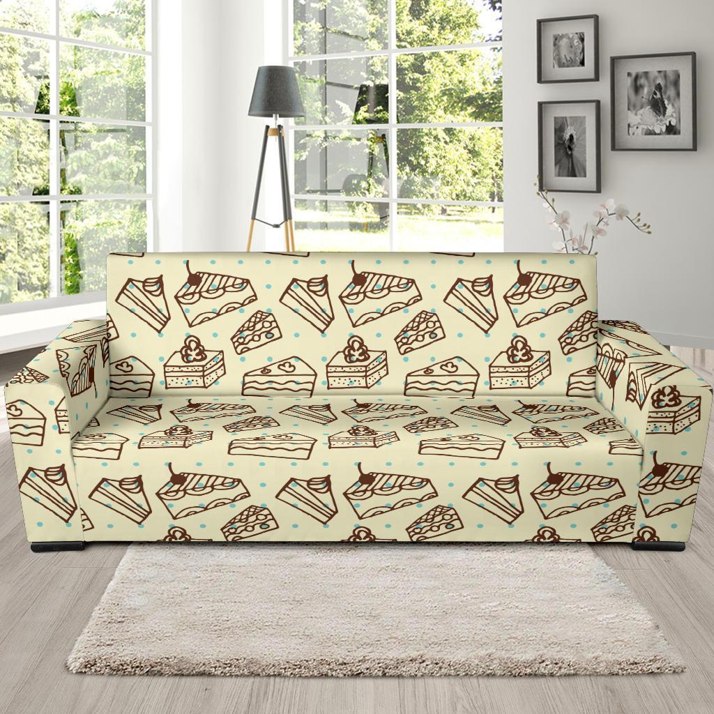 Slice Cake Pattern Print Sofa Covers-grizzshop