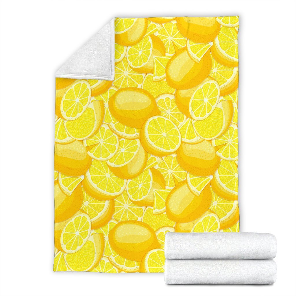 Slice Lemon Pattern Print Blanket-grizzshop