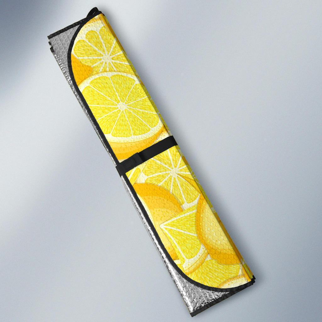 Slice Lemon Pattern Print Car Sun Shade-grizzshop