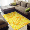 Slice Lemon Pattern Print Floor Mat-grizzshop