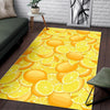 Slice Lemon Pattern Print Floor Mat-grizzshop